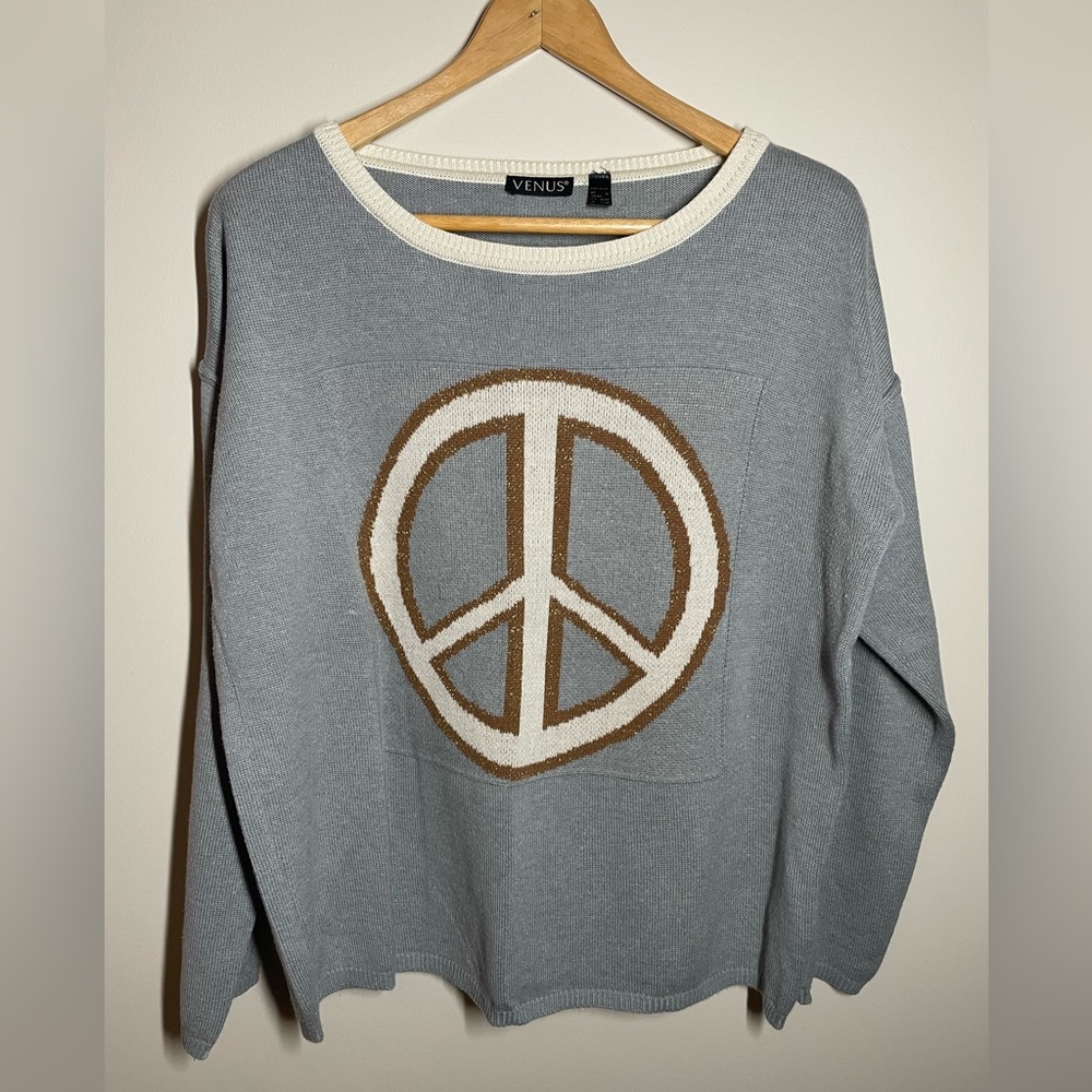 Venus Peace Sign Sweater Size M